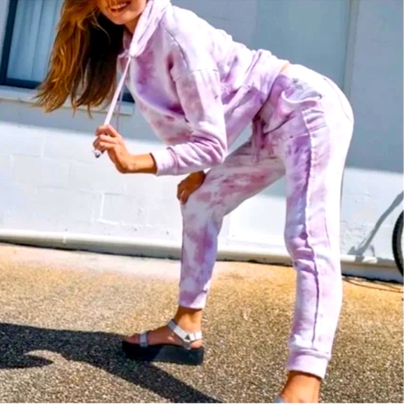 FP Movement by Free People Pants - Free People Movement Athleisure Pink Tie-Dye Work It Out Jogger Sweat Pants
